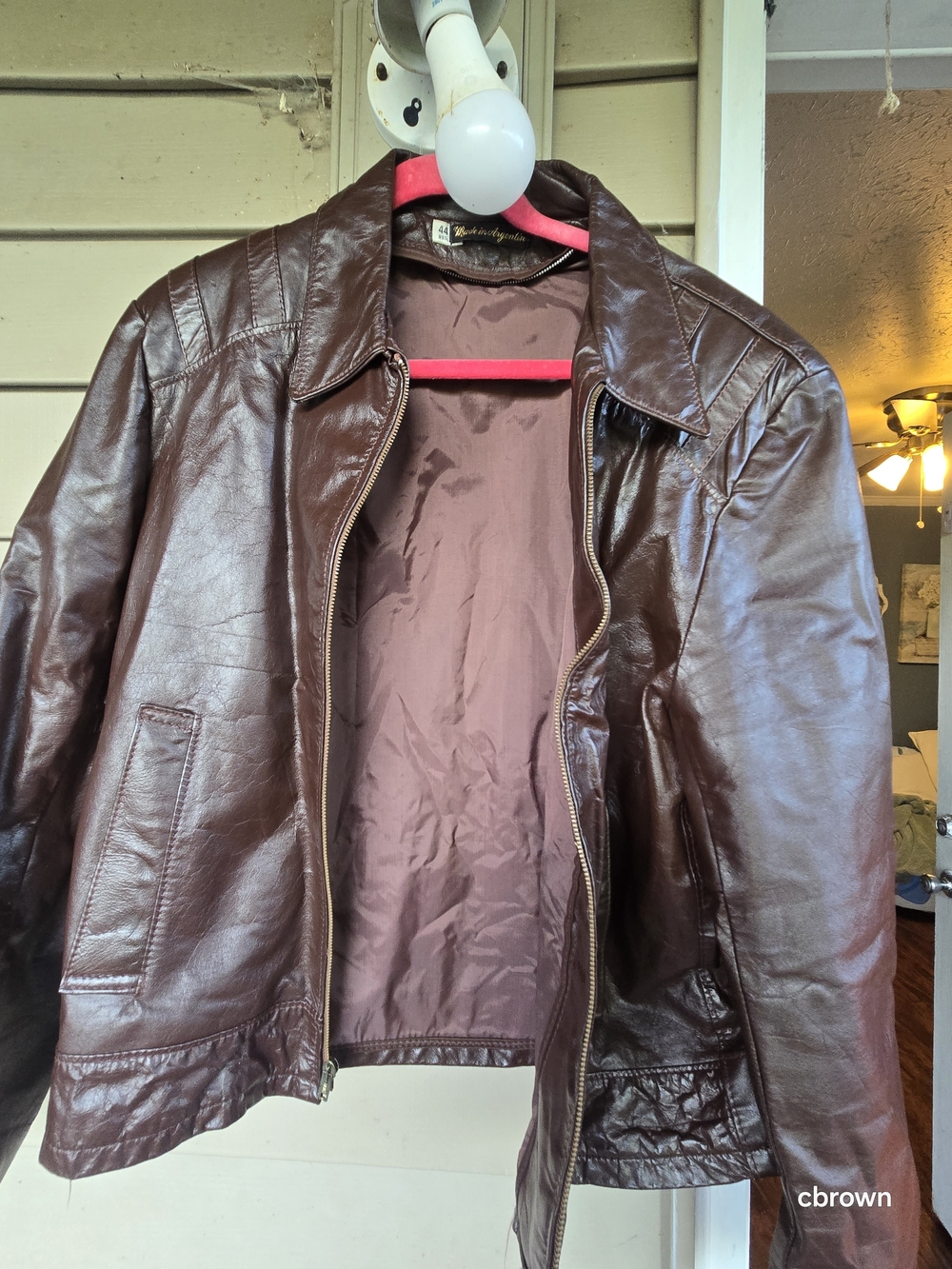 Men's Brown ARGENTINE leather Vintage Jacket